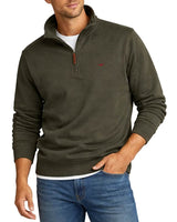RM Williams Mulyungarie Half Zip Sweatshirt Fatigue Green Northern