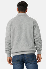RM Williams Mulyungarie Half Zip Sweatshirt Grey Marl Northern