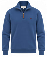 RM Williams Mulyungarie Half Zip Sweatshirt Mid Blue Northern Ireland
