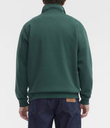 RM Williams Mulyungarie Half Zip Sweatshirt Pine Green Northern
