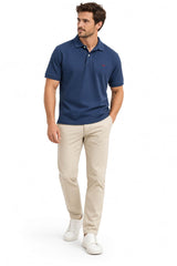 RM Williams Rod Polo Shirt Worker Blue Northern Ireland Belfast