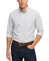 RM Williams Stanley Regular Oxford Shirt Navy/White Northern Ireland