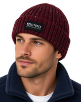 Saltrock Heritage Men’s Beanie Hat Dark Red Northern Ireland Belfast