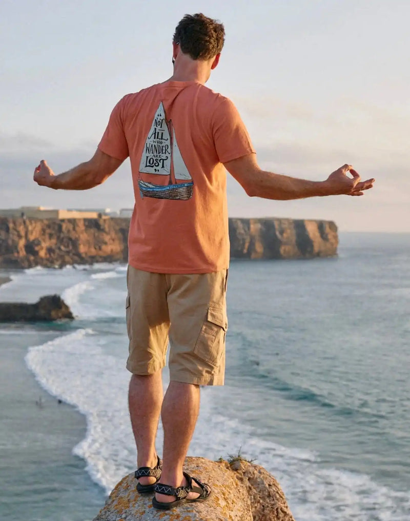 Saltrock Men’s Lost Ships T - Shirt Orange Northern Ireland Belfast