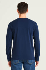 Saltrock Mens Box Stamp Logo LS T-Shirt Dress Blues Northern Ireland