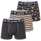 Saltrock Men’s Boxer Briefs 3 Pack Skatecheck Underwear Dark Green