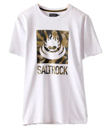 Saltrock Mens Camo Leaf Flame T-Shirt White Northern Ireland Belfast