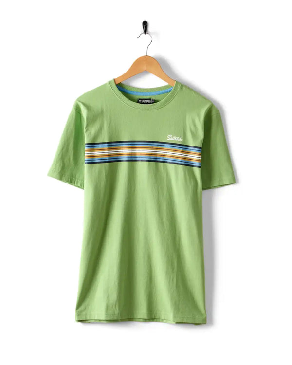 Saltrock Mens Classic Stripe T-Shirt Light Green Northern Ireland