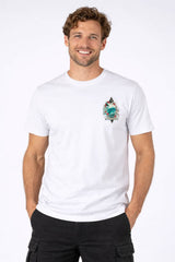 Saltrock Mens Dark Water Colour T-Shirt White Northern Ireland Belfast