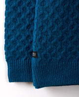 Saltrock Mens Flint 1/4 Zip Cable Knit Jumper Blue Northern Ireland