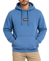 Saltrock Mens Heritage Oval Badge Classic Pop Hoodie in Bright Blue