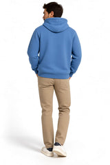 Saltrock Mens Heritage Oval Badge Classic Pop Hoodie in Bright Blue