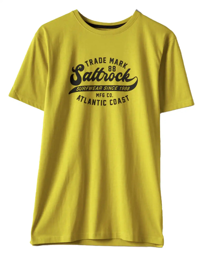 Saltrock Mens Home Run SS T-Shirt Yellow Northern Ireland Belfast