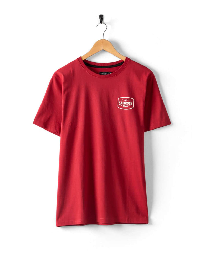 Saltrock Mens Jungle Wanderer T-Shirt Red Northern Ireland Belfast