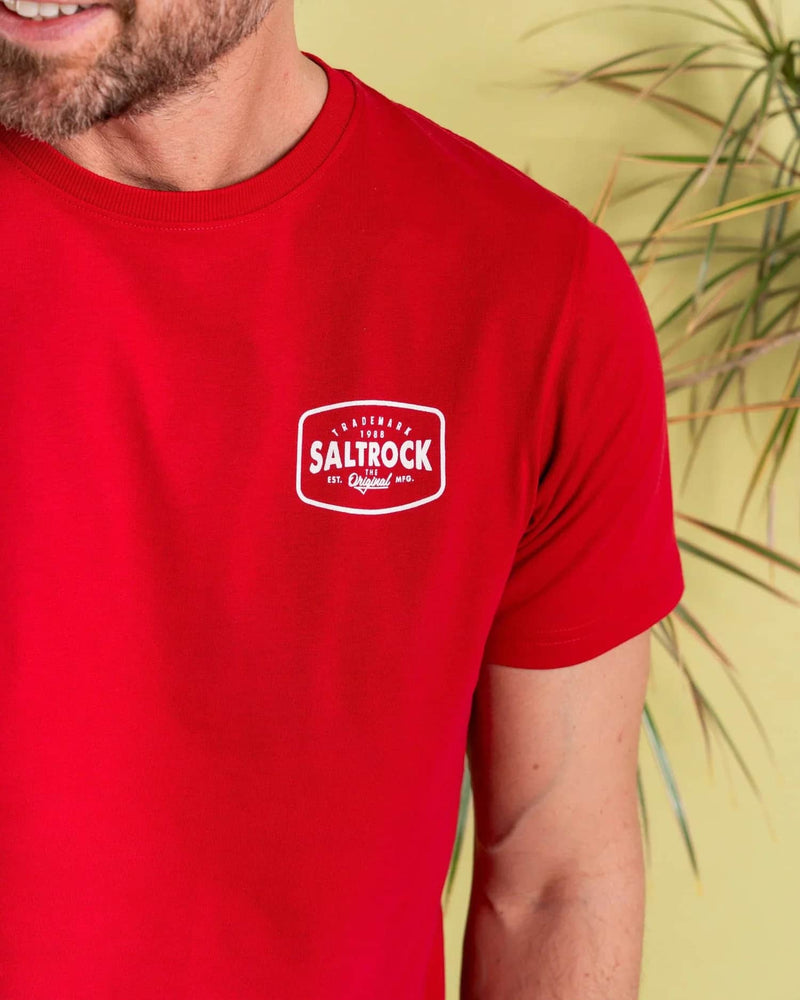 Saltrock Mens Jungle Wanderer T-Shirt Red Northern Ireland Belfast