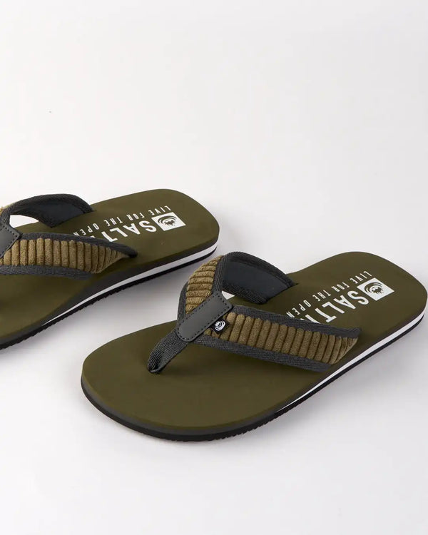 Saltrock Mens Lines Flip Flops Green Northern Ireland Belfast