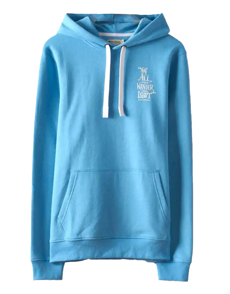 Saltrock Mens Lost Ships Pop Hoodie Light Blue Northern Ireland