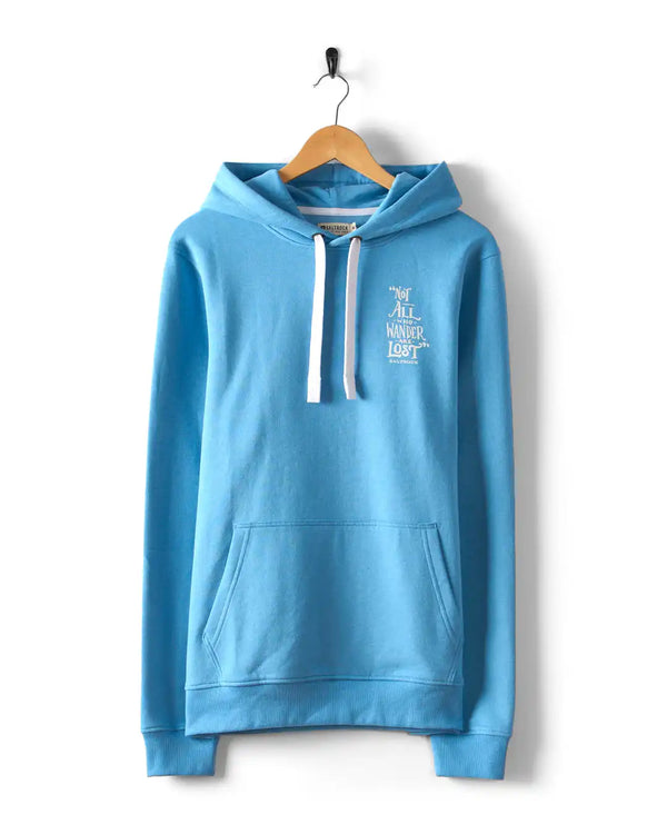 Saltrock Mens Lost Ships Pop Hoodie Light Blue Northern Ireland