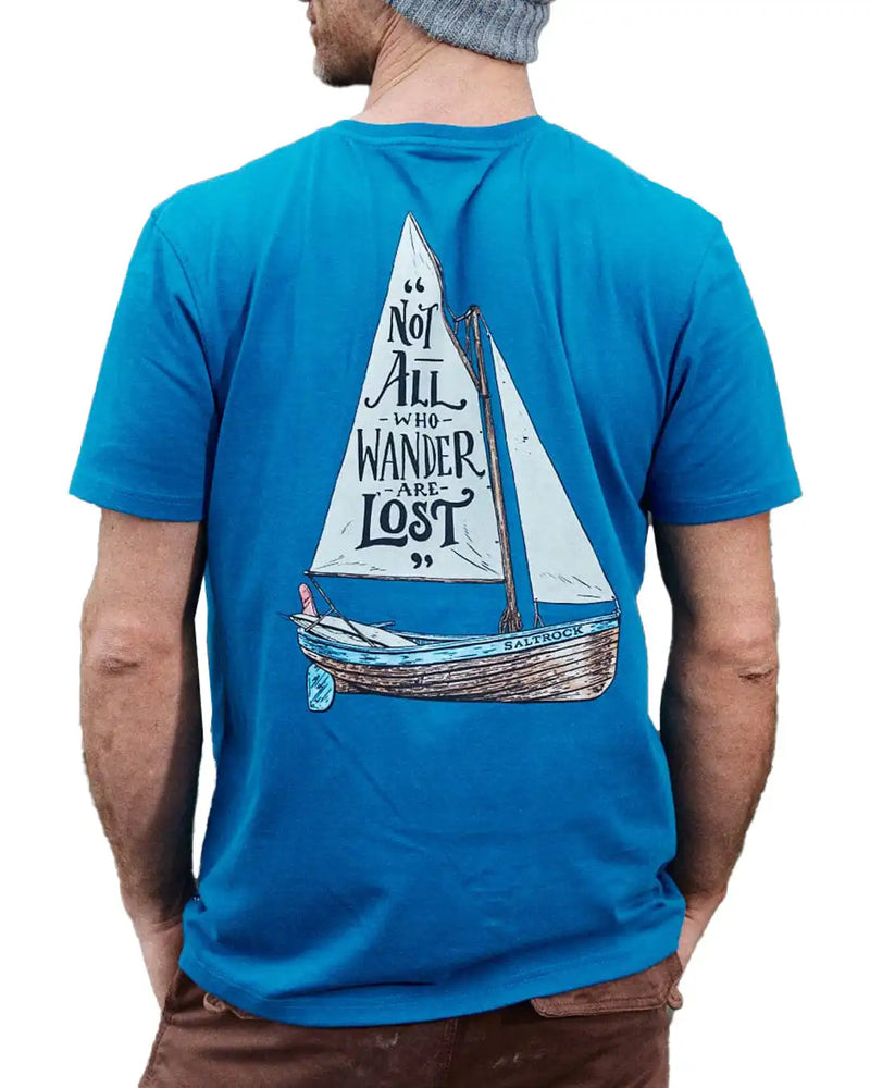 Saltrock Mens Lost Ships T-Shirt Blue Northern Ireland Belfast