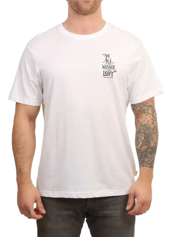 Saltrock Mens Lost Ships T-Shirt White Northern Ireland Belfast