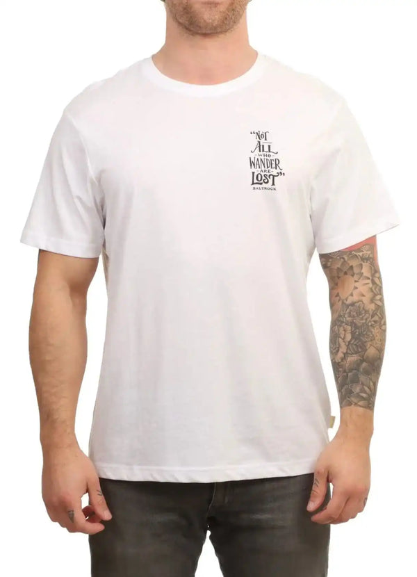 Saltrock Mens Lost Ships T-Shirt White Northern Ireland Belfast