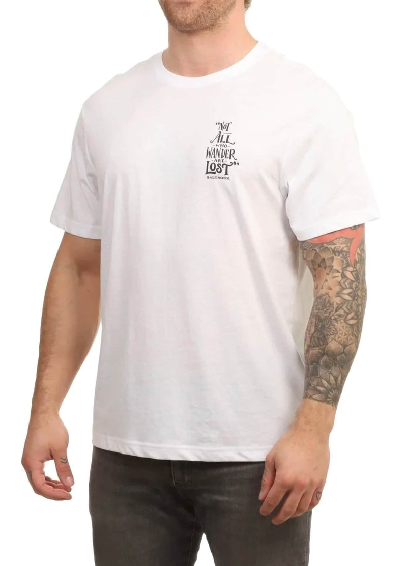 Saltrock Mens Lost Ships T-Shirt White Northern Ireland Belfast