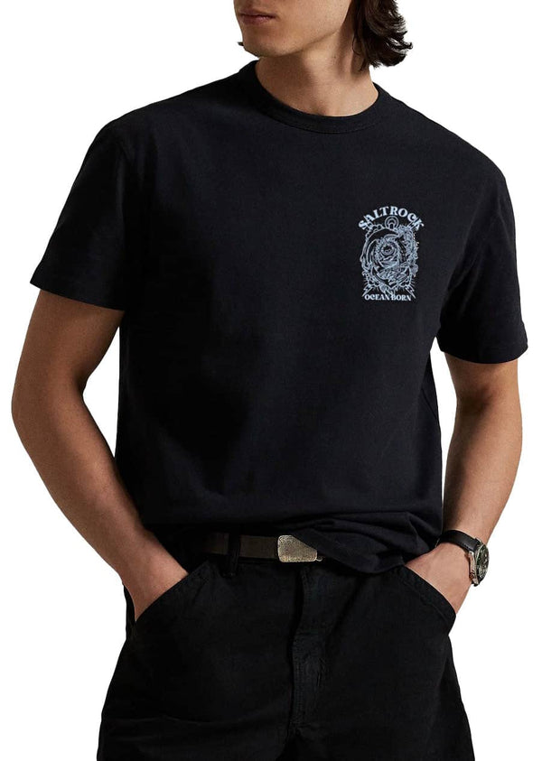 Saltrock Mens Ocean Born T-Shirt Black Northern Ireland Belfast