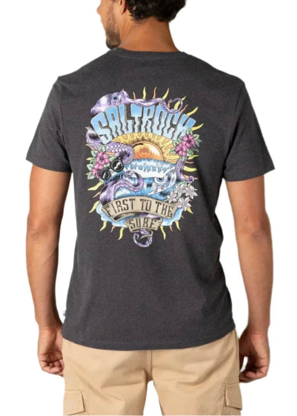 Saltrock Mens Octopus T-Shirt Dark Grey Northern Ireland Belfast