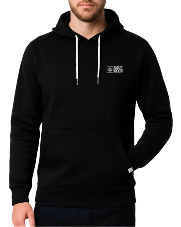 Saltrock Mens Original Pop Hoodie Black Northern Ireland Belfast
