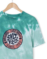 Saltrock Mens Original SR T-Shirt Tie Dye Green/ Dark Pink Northern