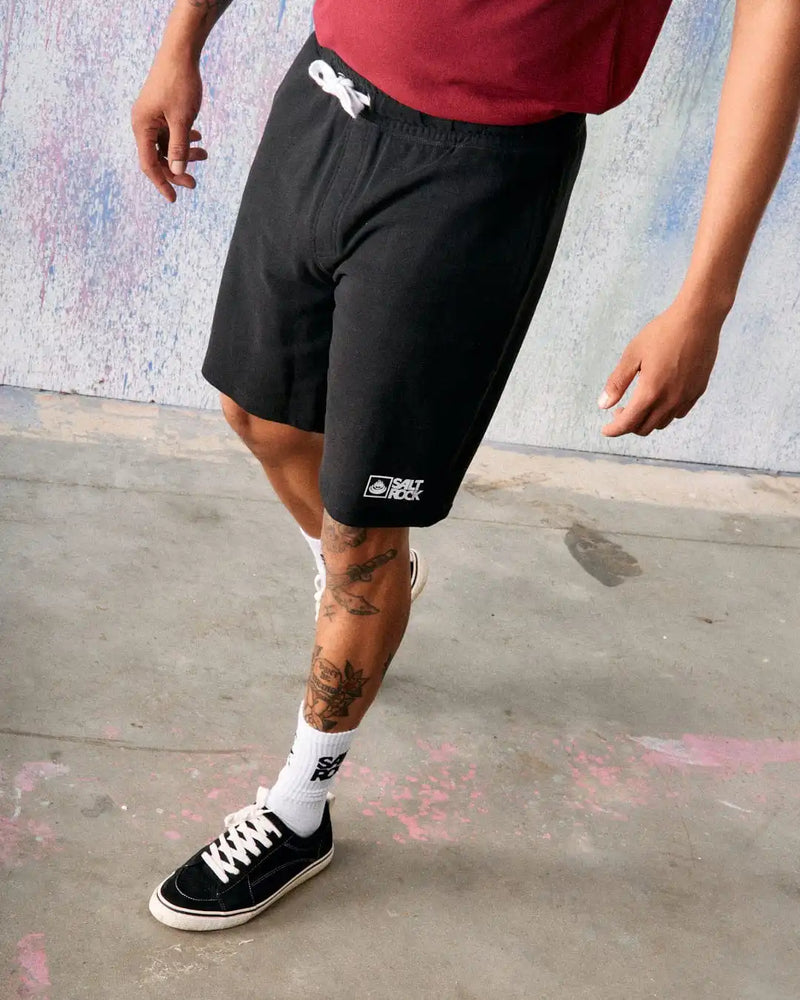 Saltrock Mens Original Sweat Shorts Black Northern Ireland Belfast