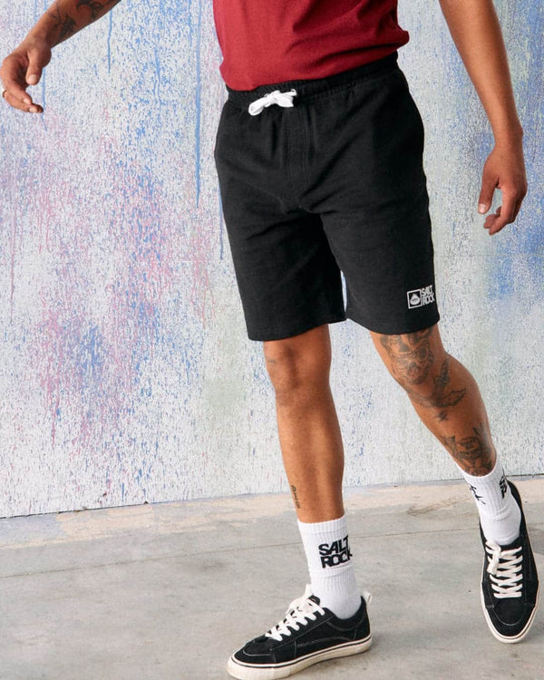 Saltrock Mens Original Sweat Shorts Black Northern Ireland Belfast