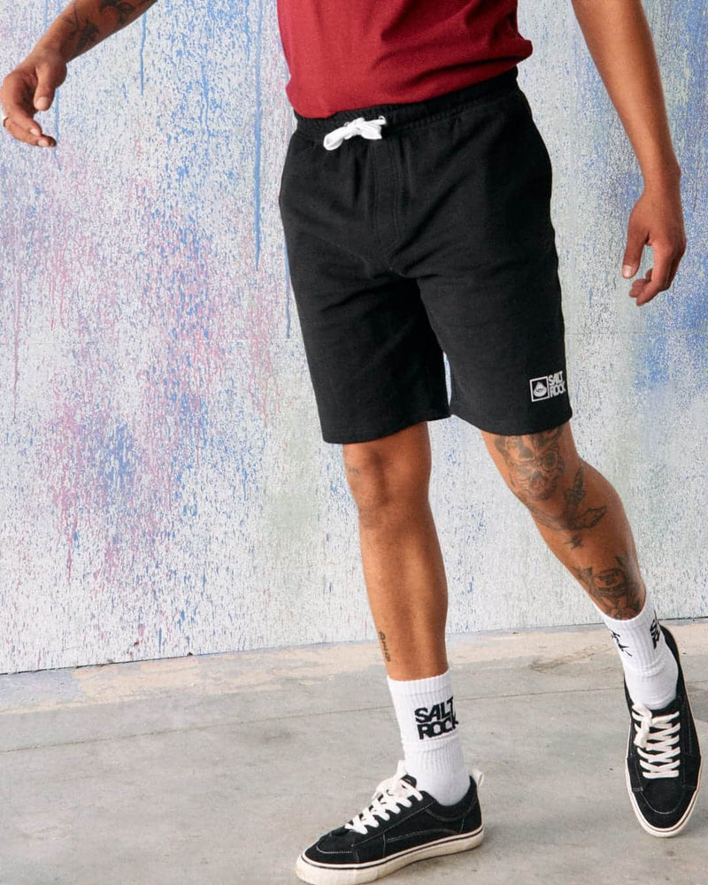 Saltrock Mens Original Sweat Shorts Black Northern Ireland Belfast