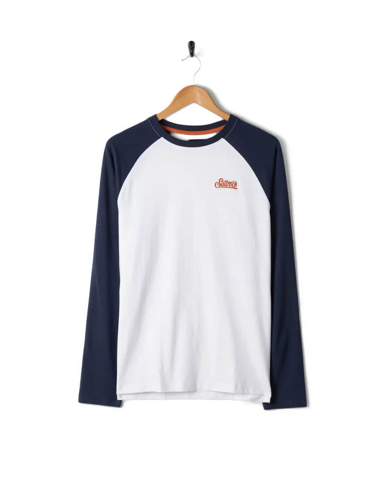 Saltrock Mens Pitcher Long Sleeve Raglan T-Shirt Dress Blues Northern
