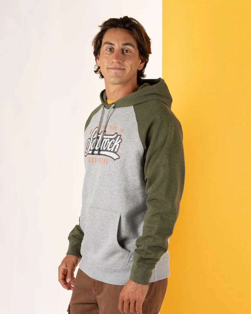 Saltrock Mens Pitcher Pop Hoodie Dark Green/Grey Northern Ireland