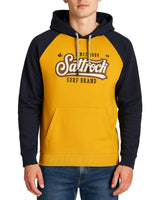 Saltrock Mens Pitcher Raglan Pop Hoodie Yellow/Blue Northern Ireland