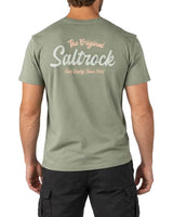 Saltrock Mens Postcard Script T-Shirt Green Northern Ireland Belfast