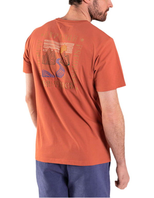 Saltrock Mens Rebalance T-Shirt Dark Orange Northern Ireland Belfast