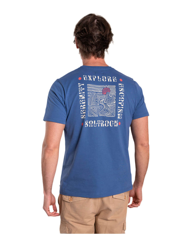 Saltrock Mens Rebalance T-Shirt Mid Blue Northern Ireland Belfast