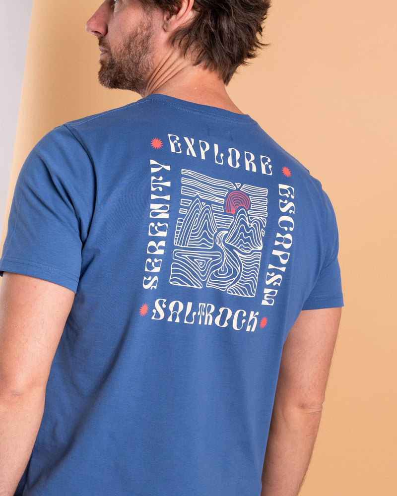 Saltrock Mens Rebalance T-Shirt Mid Blue Northern Ireland Belfast