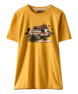 Saltrock Mens Retro Camper T-Shirt Gold Northern Ireland Belfast