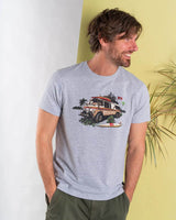 Saltrock Mens Retro Camper T-Shirt Grey Northern Ireland Belfast
