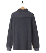 Saltrock Mens Stellan 1/4 Zip Neck Sweatshirt Dark Blue Northern