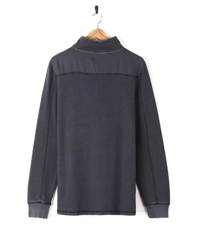 Saltrock Mens Stellan 1/4 Zip Neck Sweatshirt Dark Blue Northern