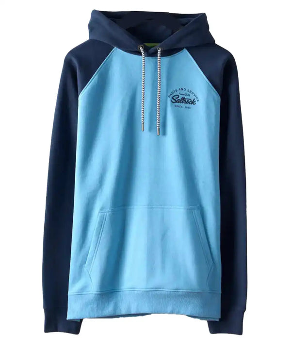 Saltrock Mens Strike Logo Pop Hoodie Light Blue Northern Ireland