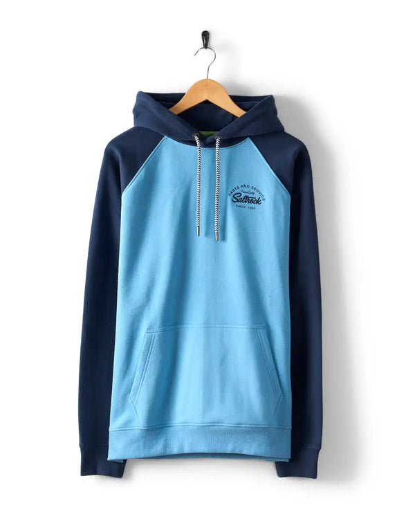 Saltrock Mens Strike Logo Pop Hoodie Light Blue Northern Ireland