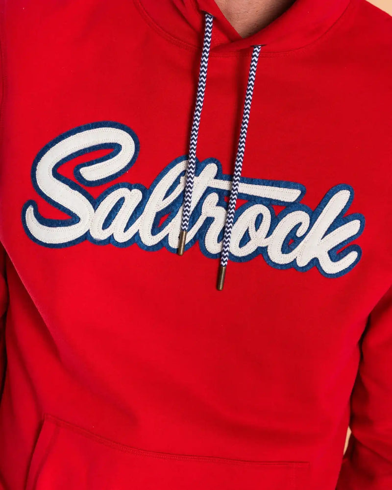 Saltrock Mens Strike Pop Hoodie Red Northern Ireland Belfast