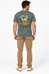 Saltrock Mens Tiger Tattoo T-Shirt Dark Green Northern Ireland Belfast