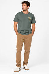 Saltrock Mens Tiger Tattoo T-Shirt Dark Green Northern Ireland Belfast