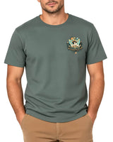 Saltrock Mens Tiger Tattoo T-Shirt Dark Green Northern Ireland Belfast